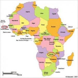 Carte politique de l'Afrique