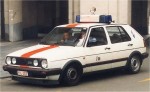 Une (ancienne) voiture de la gendarmerie belge.