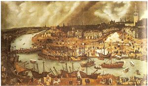Fransisco Pacheco, Le port de Séville au XVIeme siècle.