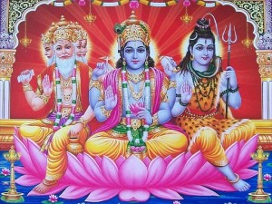 Brahmā, Vishnou et Shiva