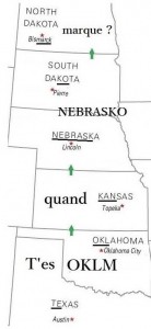 États-Unis du Sud: Texas, Kanasas, Nebraska, Dakota