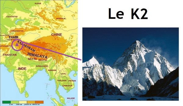 carte des montagnes k2