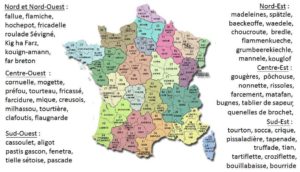 Carte gastronomique de la France