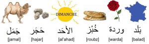 Les images associées aux lettres arabes