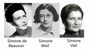Simone de Beauvoir, Simone Weil, Simone Veil
