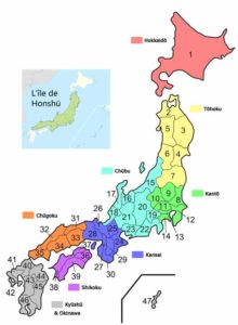 les régions du Japon