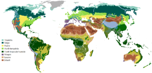carte des différents climats