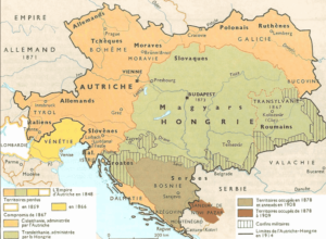 Territoires et limites de l'Empire Austro-Hongrois entre 1848 et 1914