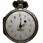 Exemple d'une montre à gousset reprenant les heures décimales, mais aussi les jours et la semaine du calendrier républicain.