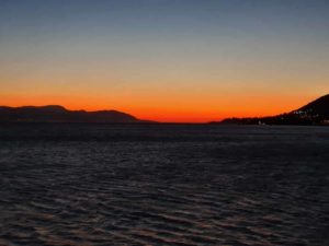 coucher de soleil en Grèce