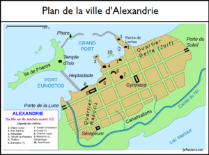 Plan de la ville d'Alexandrie aux IIIème et IIème siècles avant J.-C.