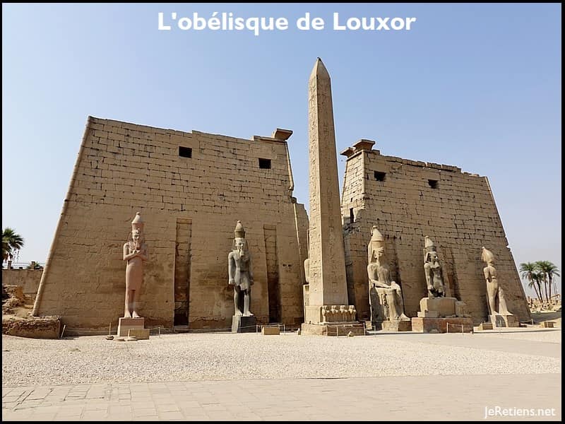 L'obélisque du temple de Louxor.