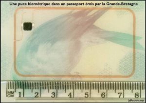 Exemple de passeport biométrique à puce