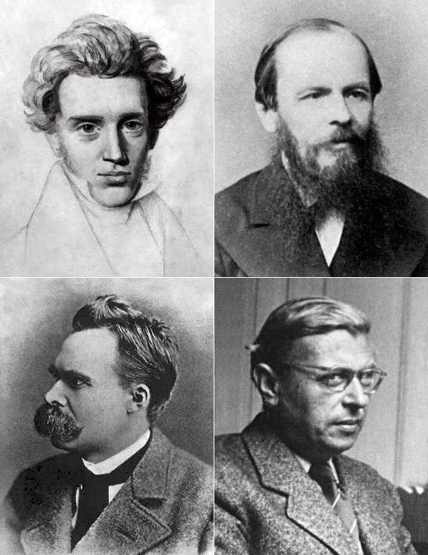 Kierkegaard, Dostoïevski, Nietzsche et Sartre