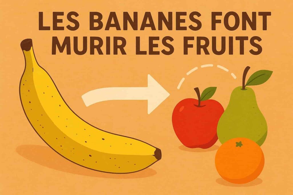 Image d'une banane faisant murir des fruits