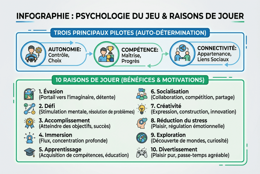 Infographie : pourquoi les gens jouent-ils aux jeux vidéos ?