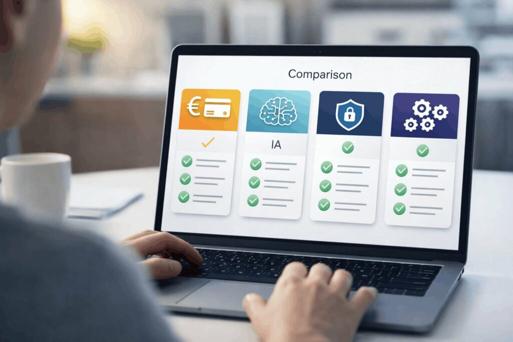 Comparer différentes plateformes numériques sur un ordinateur en 2026